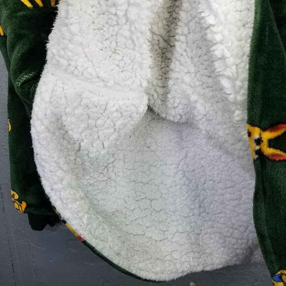 OODIE Oversized Hoodie Children's Age 4-13 yrs German Shepherd Dog Green Fleece - Picture 8 of 13